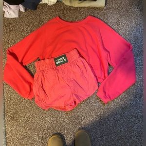 COPY - Daily Drills Cropped Crew and Shorts Set